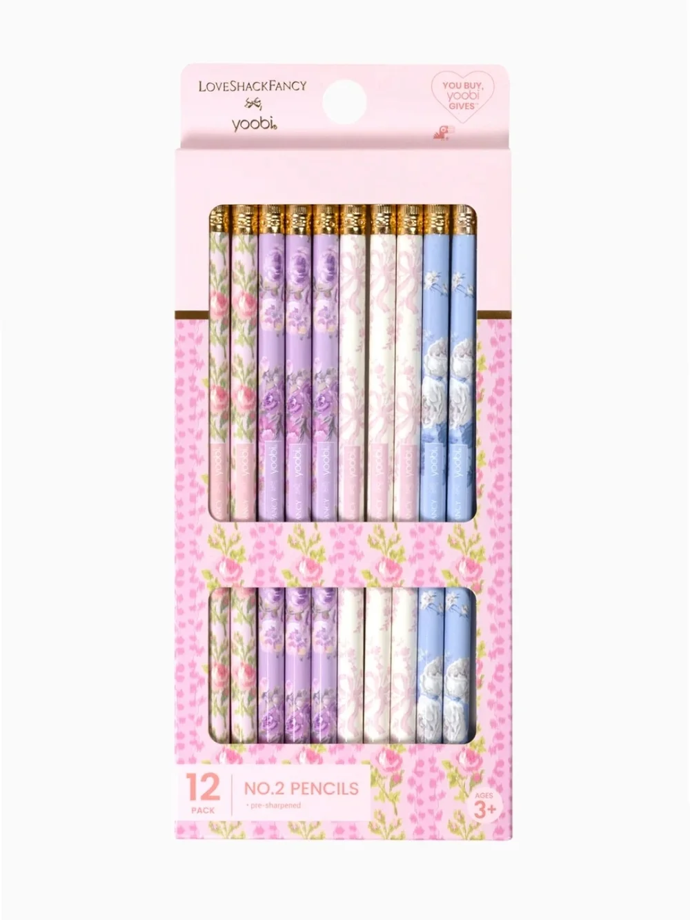 LoveShackFancy Floral No.2 Pencil Set - Pastel Mix